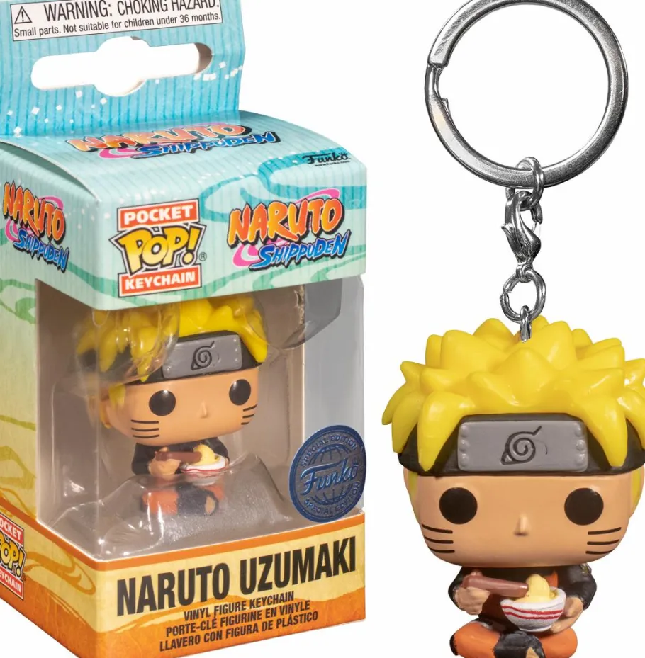 Pop! Keychains>Naruto : Shippuden - Uzumaki with Noodles Pocket Pop! Vinyl Keychain