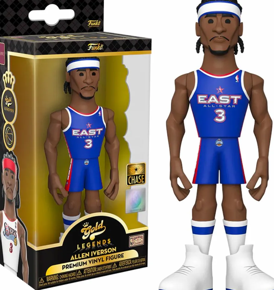 Designer Vinyl>NBA Basketball - Allen Iverson Philidephia 76ers 5" Gold Premium Vinyl Figure