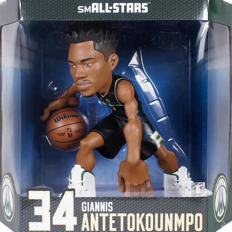 Designer Vinyl>NBA Basketball - Giannis Antetokounmpo Milwaukee Bucks (Black Jersey) smAll-Stars 12" Vinyl Figure