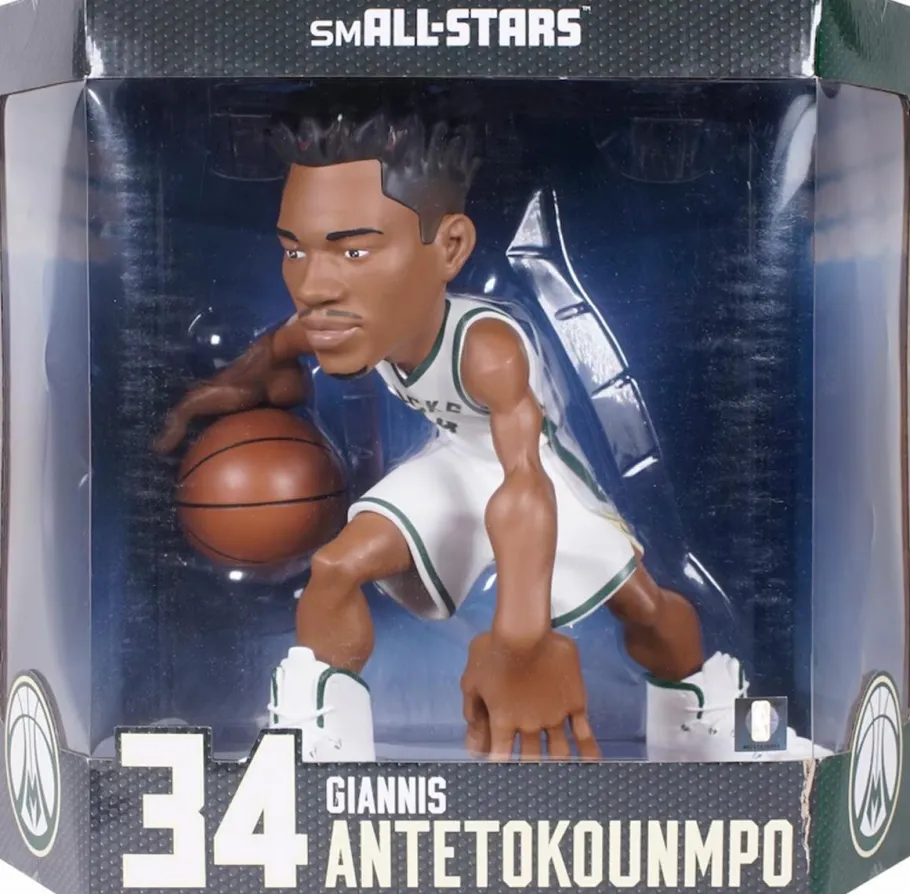 Designer Vinyl>NBA Basketball - Giannis Antetokounmpo Milwaukee Bucks (White Jersey) smAll-Stars 12" Vinyl Figure