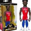 Designer Vinyl>NBA Basketball - Joel Embiid Philadelphia 76ers 2021 Championship Edition Jersey 5" Gold Premium Vinyl Figure