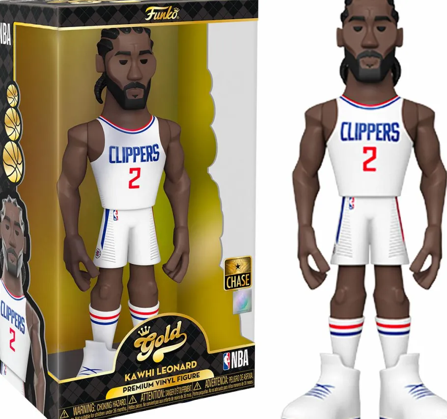Designer Vinyl>NBA Basketball - Kawhi Leonard Los Angeles Clippers Home Jersey 12" Gold Premium Vinyl Figure