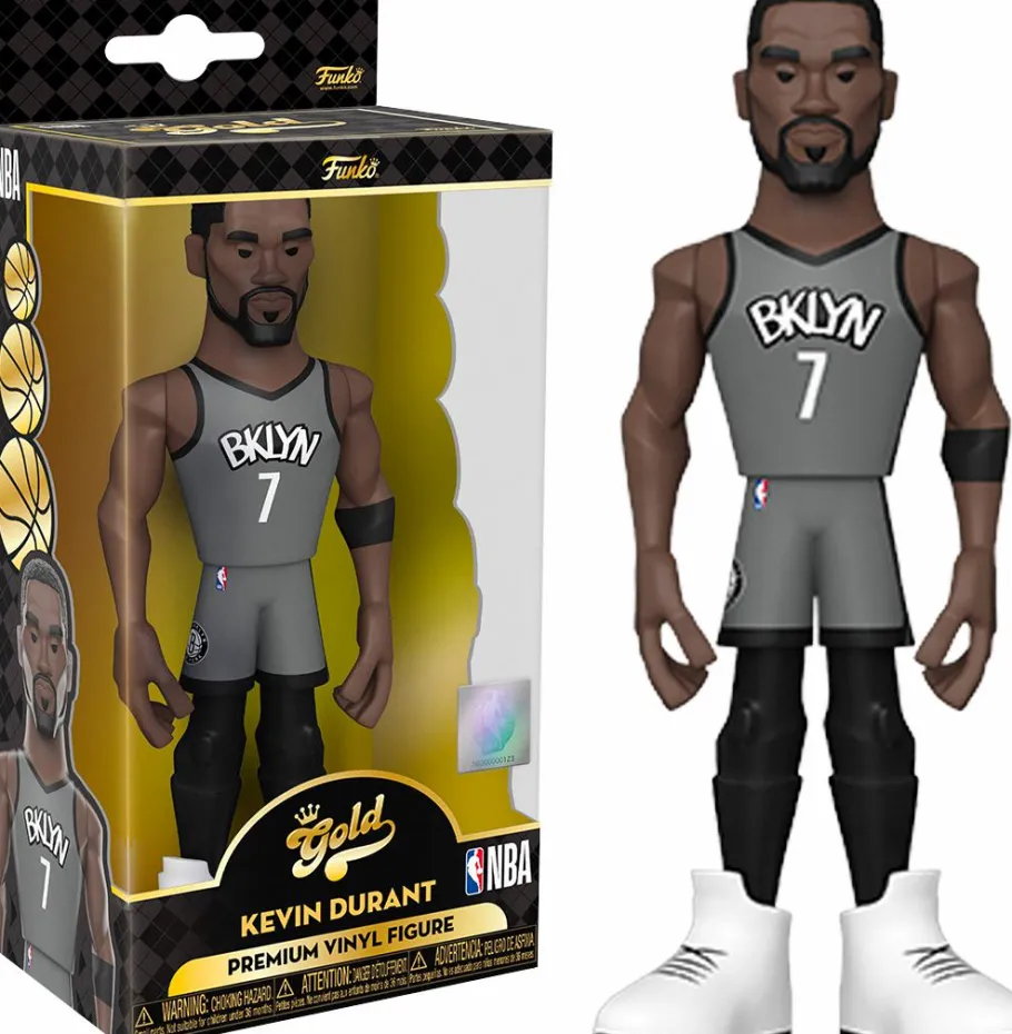 Designer Vinyl>NBA Basketball - Kevin Durant Brooklyn Nets 2021 Championship Edition Jersey 5" Gold Premium Vinyl Figure