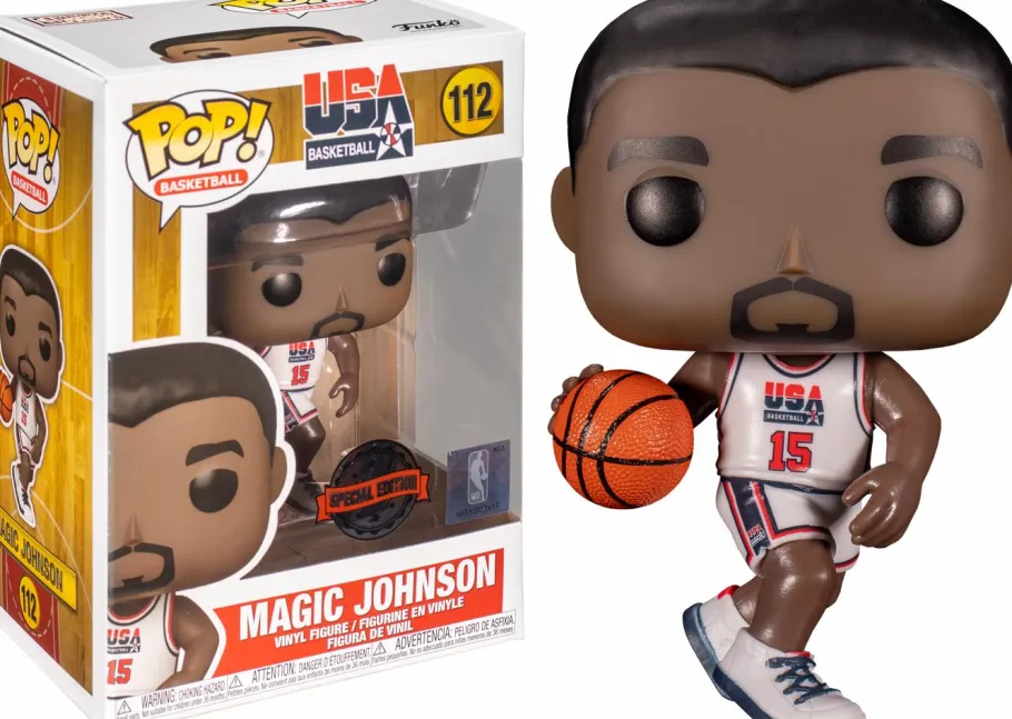 Standard Pop!>NBA Basketball - Magic Johnson 1992 Team USA Jersey Pop! Vinyl Figure