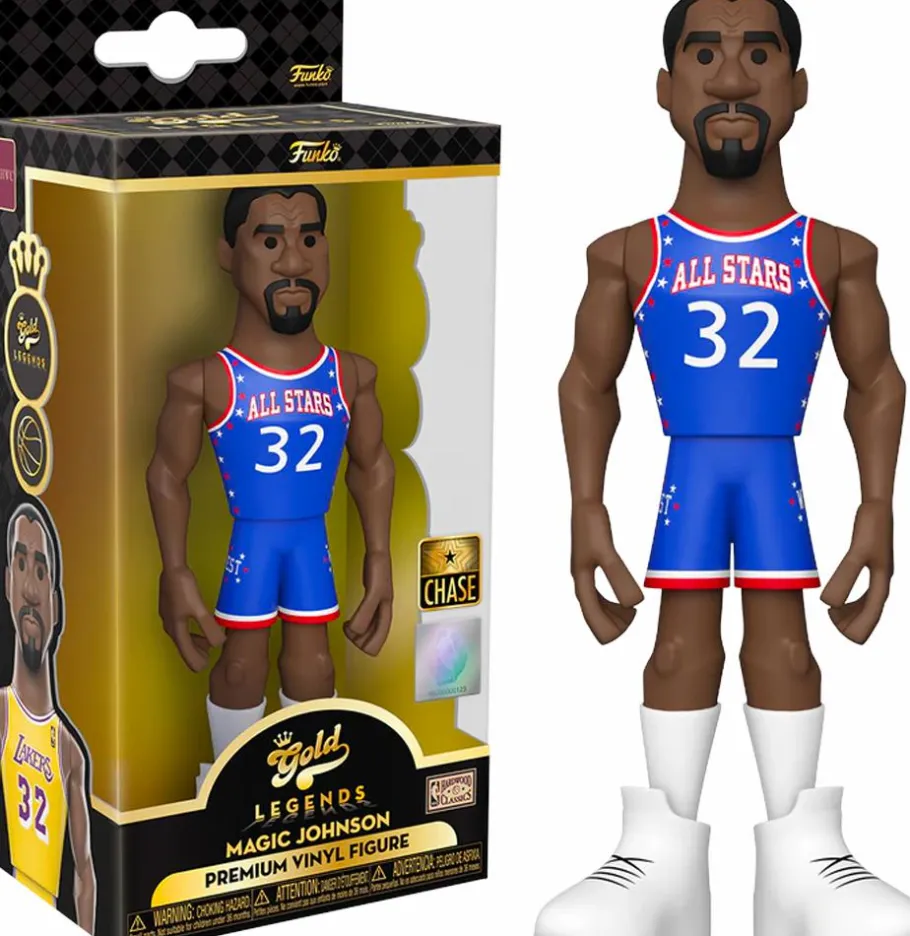 Designer Vinyl>NBA Basketball - Magic Johnson L.A. Lakers 5” Gold Premium Vinyl Figure