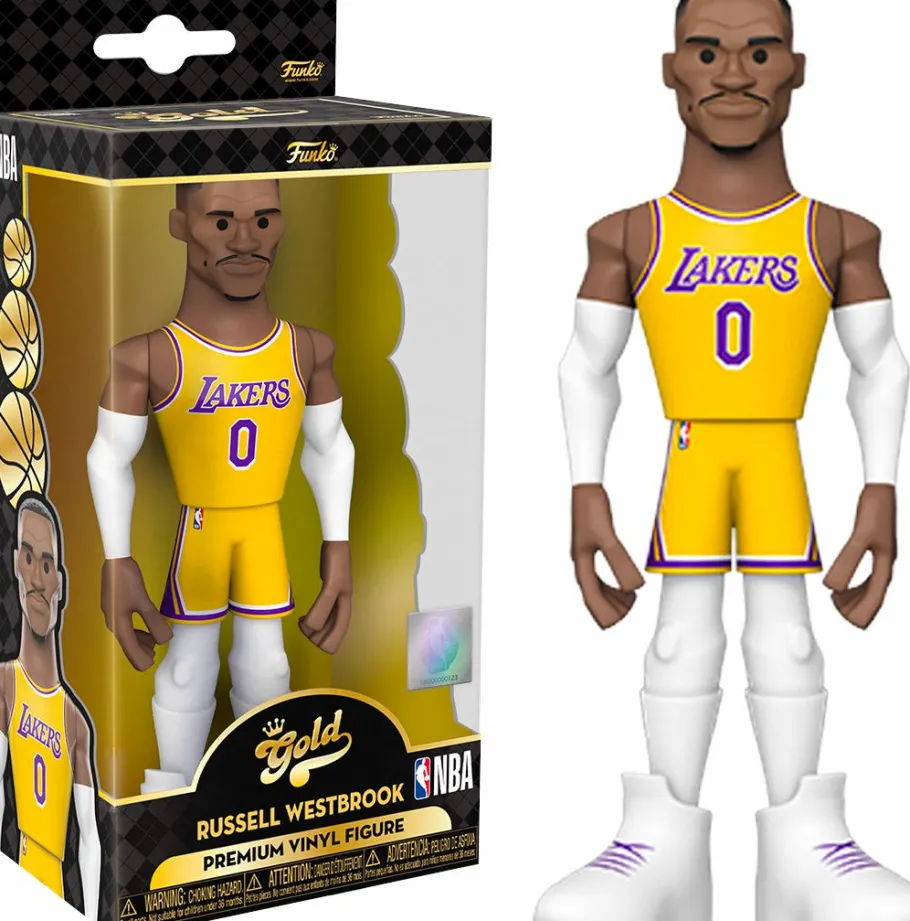 Designer Vinyl>NBA Basketball - Russell Westbrook L.A. Lakers 2021 Championship Edition Jersey 5" Gold Premium Vinyl Figure