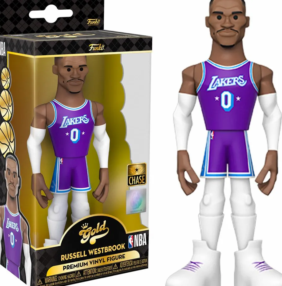 Designer Vinyl>NBA Basketball - Russell Westbrook L.A. Lakers 2021 Championship Edition Jersey 5" Gold Premium Vinyl Figure