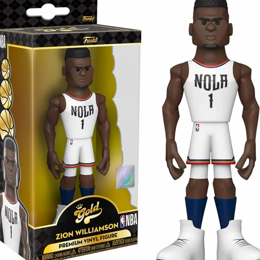 Designer Vinyl>NBA Basketball - Zion Williamson New Orleans Pelicans Home Jersey 5" Gold Premium Vinyl Figure