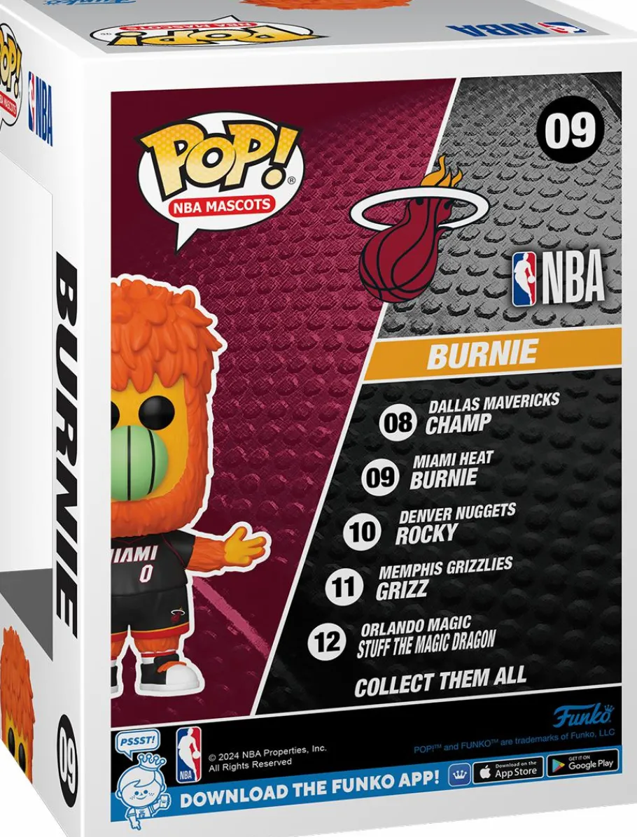 Standard Pop!>NBA Basketball NBA: Mascots - Burnie (Miami Heat) Pop! Vinyl Figure