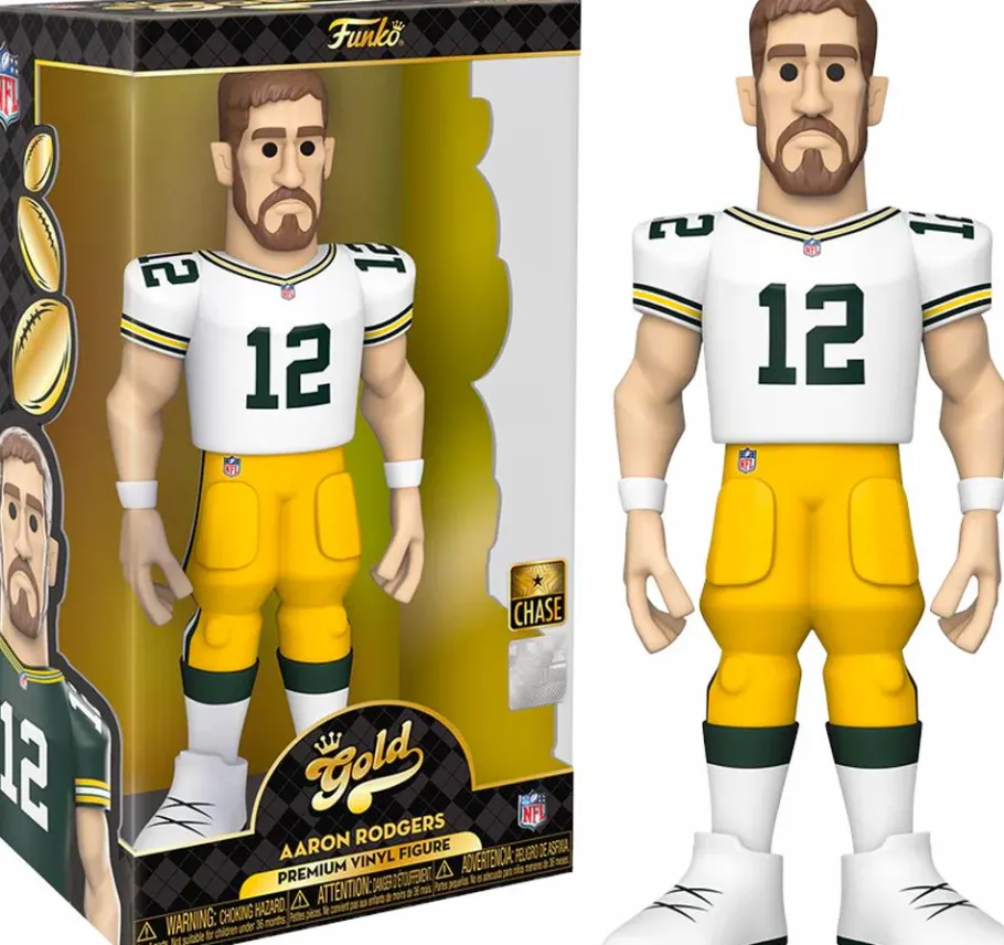 Designer Vinyl>NFL Football - Aaron Rodgers Green Bay Packers 12” Gold Premium Vinyl Figure
