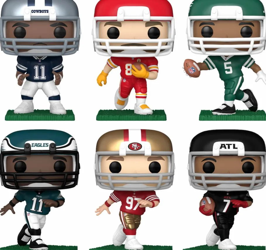 Pop! Bundles>NFL Football - Dagger Play Pop! Vinyl Bundle (Set of 6)