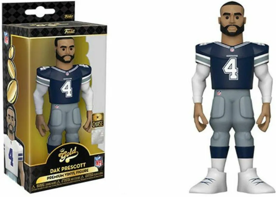 Designer Vinyl>NFL Football - Dak Prescott Dallas Cowboys 5” Vinyl Gold Figure