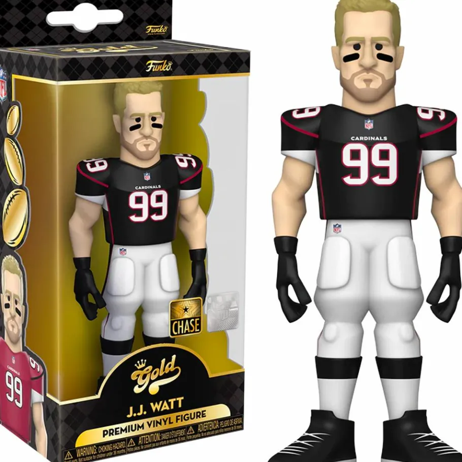 Designer Vinyl>NFL Football - J.J. Watt Houston Texans 5" Gold Premium Vinyl Figure
