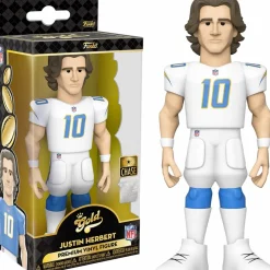 Designer Vinyl>NFL Football - Justin Herbert Los Angeles Chargers 5” Gold Premium Vinyl Figure