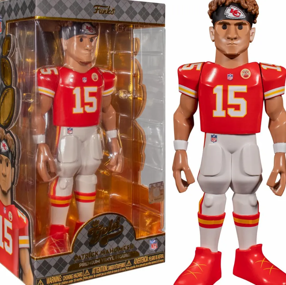 Designer Vinyl>NFL Football - Patrick Mahomes Kansas City Chiefs 12" Gold Premium Vinyl Figure