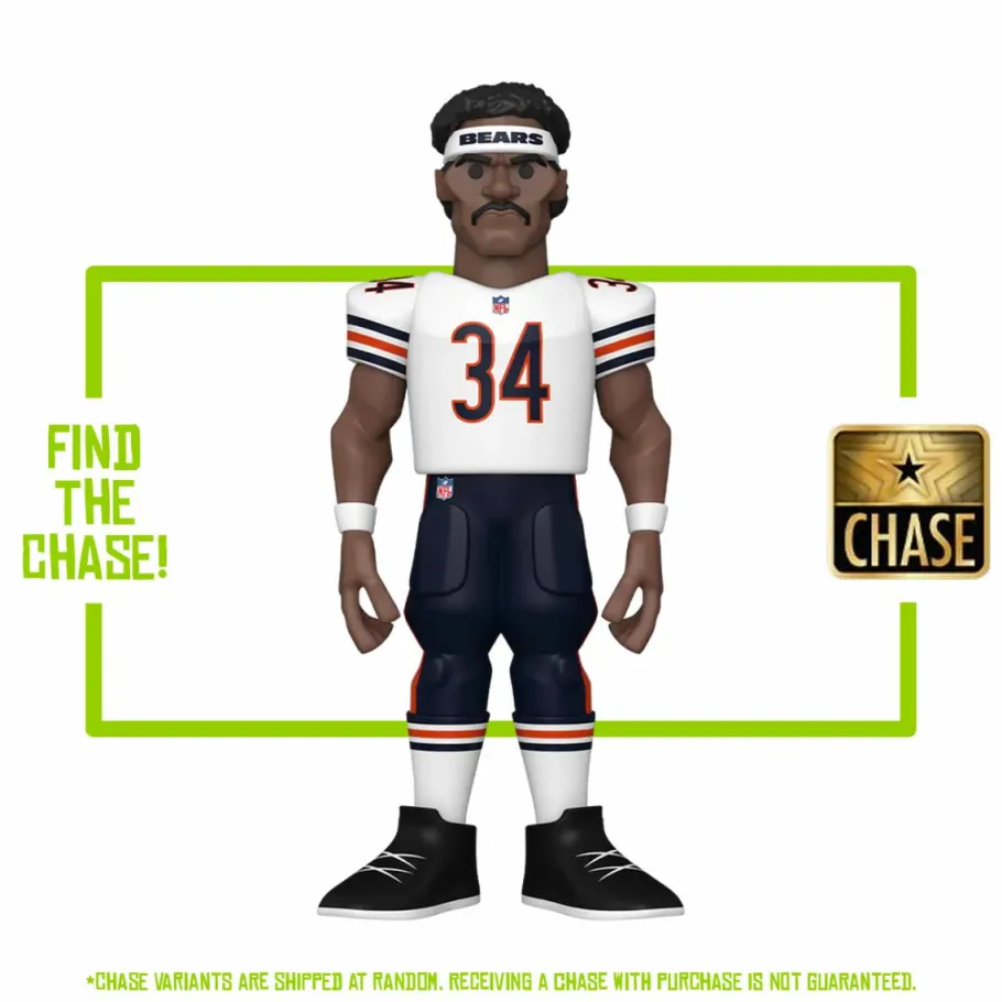 Designer Vinyl>NFL Football - Walter Paytons Chicago Bears 5” Gold Premium Vinyl Figure
