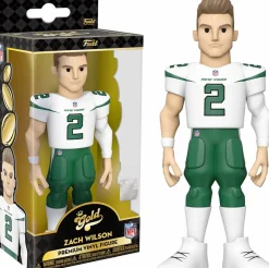 Designer Vinyl>NFL Football - Zach Wilson New York Jets 5” Gold Premium Vinyl Figure
