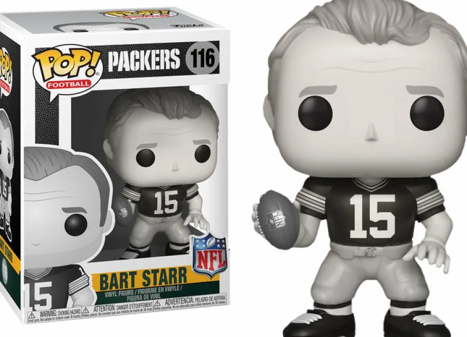 Standard Pop!>NFL Football NFL Legends - Bart Starr Green Bay Packers Black and White Legends Pop! Vinyl Figure