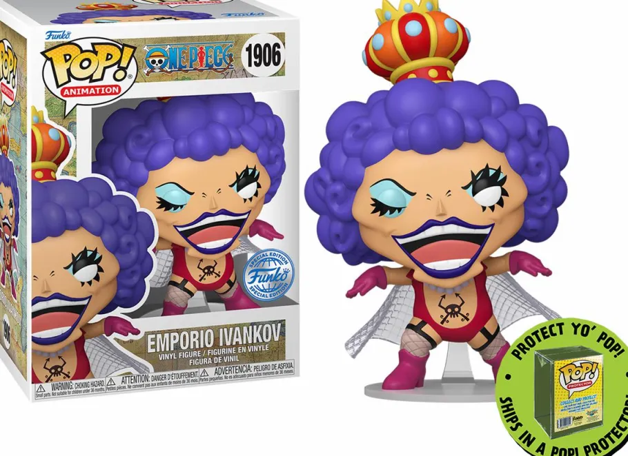 Pop! Chases, Vault, Limited Editions, Ppp Items>One Piece - Emporio Ivankov Pop! Vinyl Figure in Acrylic Pop! Protector (Popcultcha Exclusive)