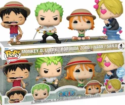 Pop! Deluxe>One Piece - Monkey D. Luffy, Roronoa Zoro, Nami & Sanji Pop! Vinyl Figure 4-Pack