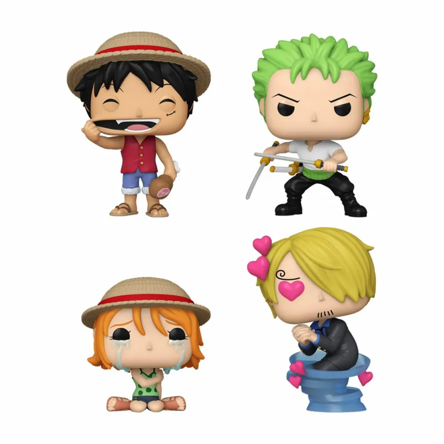 Pop! Deluxe>One Piece - Monkey D. Luffy, Roronoa Zoro, Nami & Sanji Pop! Vinyl Figure 4-Pack