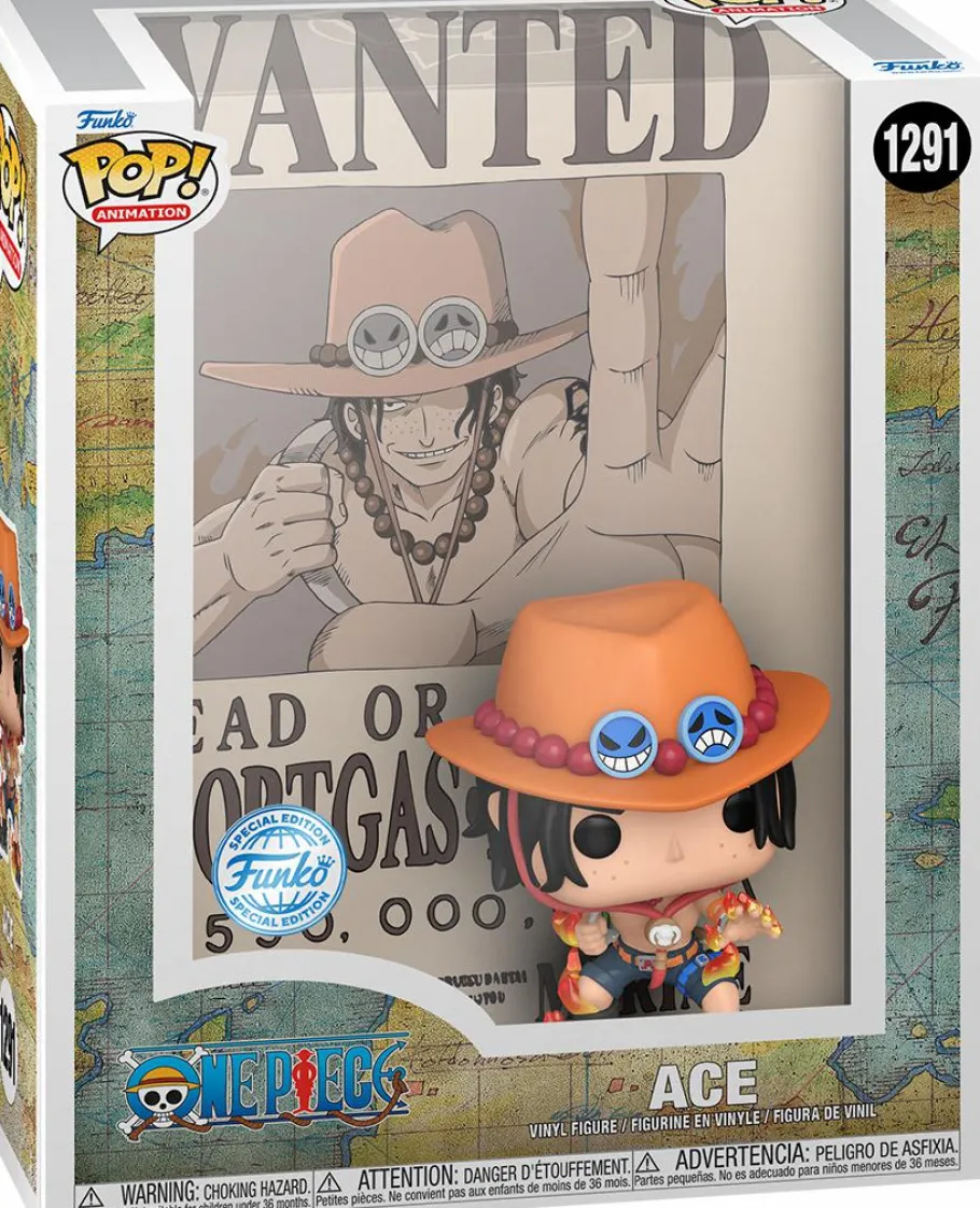 Standard Pop!>One Piece - Portgas D. Ace Wanted Poster Pop! Cover Vinyl Figure