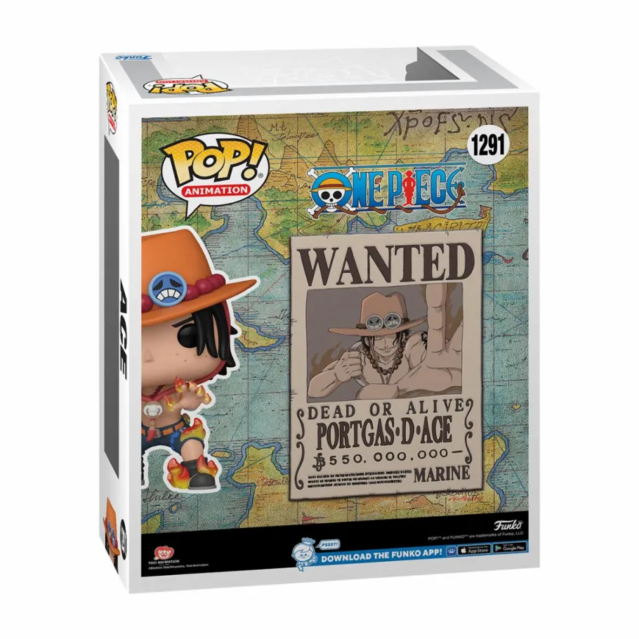 Standard Pop!>One Piece - Portgas D. Ace Wanted Poster Pop! Cover Vinyl Figure