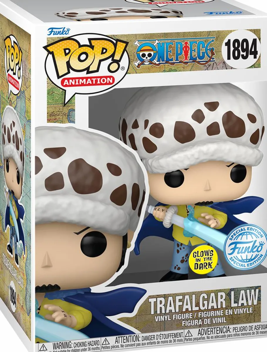 Standard Pop!>One Piece - Trafalgar Law with Blue Anesthesia Glow-in-the-Dark Pop! Vinyl Figure