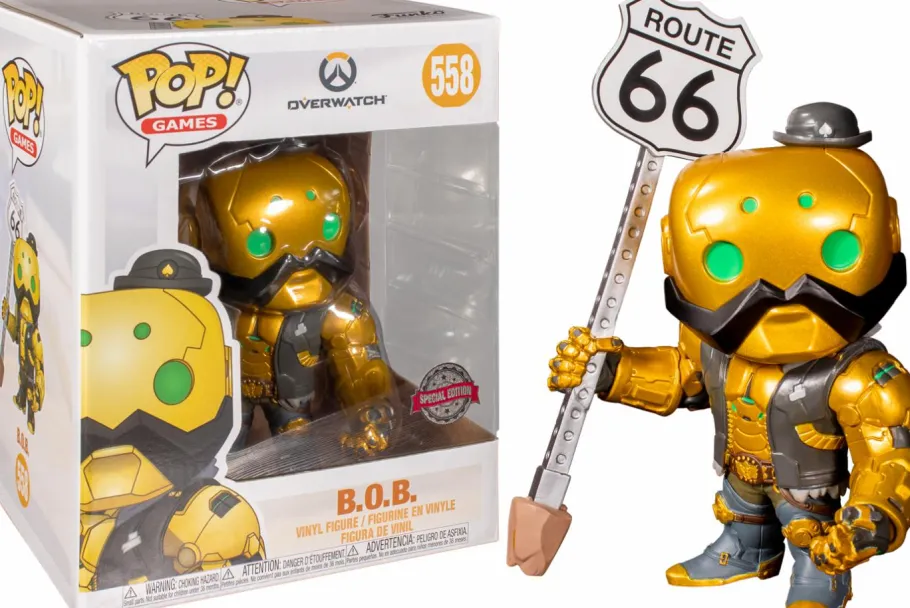 Super-Sized Pop!>Overwatch - B.O.B. Gold Metallic 6" Super Sized Pop! Vinyl Figure