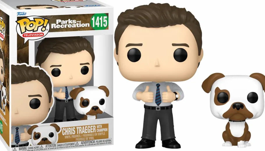 Standard Pop!>Parks & Recreation Parks and Recreation - Chris Traeger with Champion 15th Anniversary Pop! Vinyl Figure
