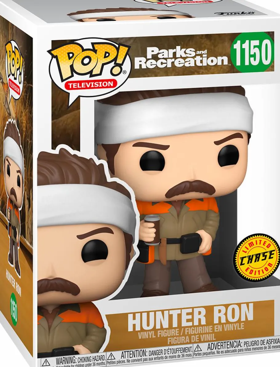 Pop! Chases, Vault, Limited Editions, Ppp Items>Parks & Recreation Parks and Recreation - Hunter Ron Pop! Vinyl Figure in Acrylic Pop! Protector (Chase Variant)