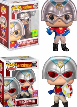 Standard Pop!>Peacemaker (2022) - with Peace Sign & Shield Pop! Vinyl Bundle (2022 Summer Convention Exclusive) (Set of 2)
