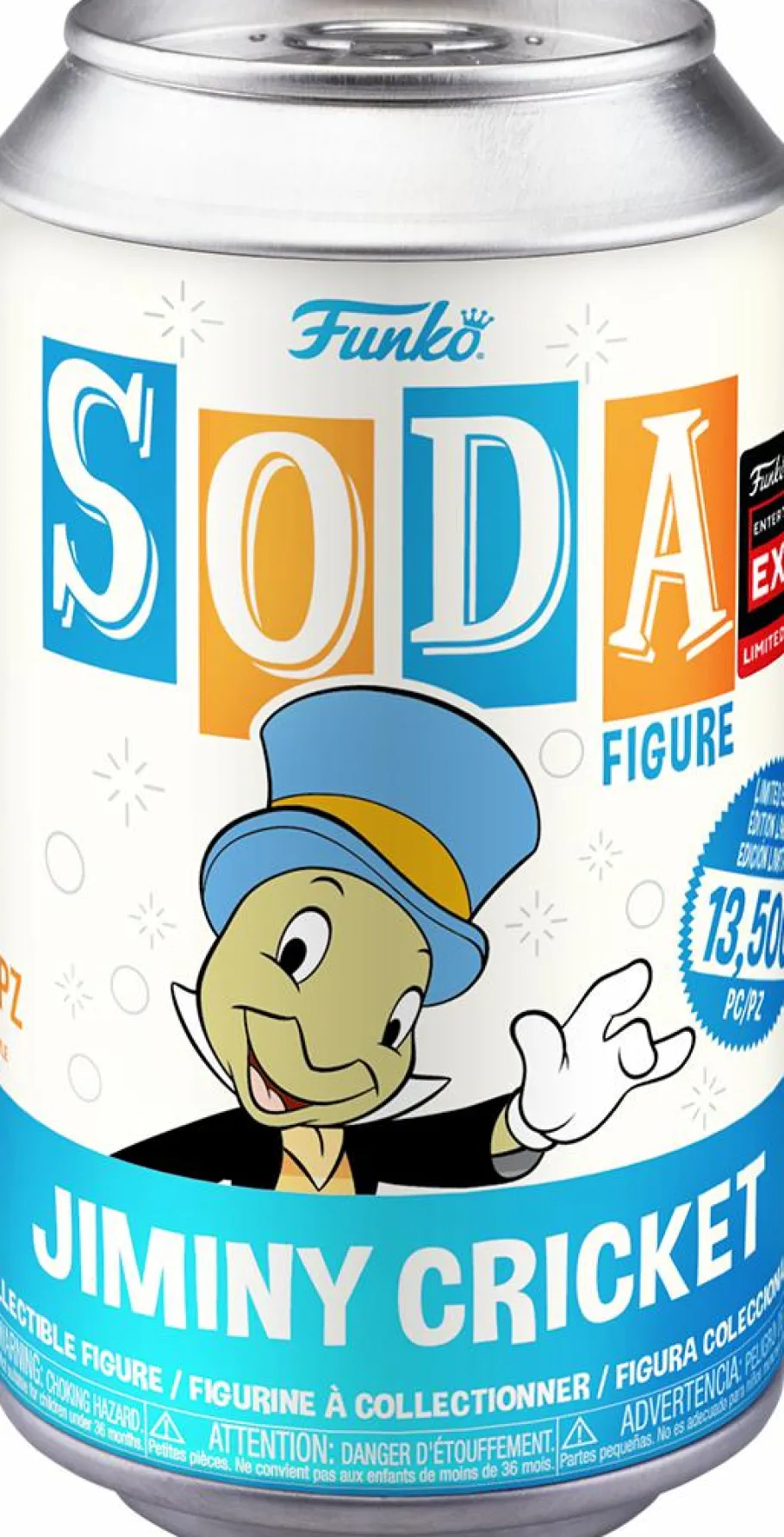 Funko Convention Exclusives>Pinocchio (1940) - Jiminy Cricket SODA Vinyl Figure (2024 Entertainment Expo Convention Exclusive)