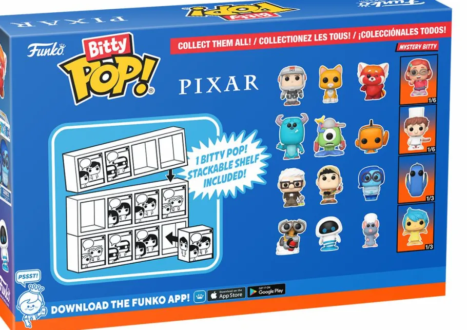 Blind Box>Pixar - WALL-E with Fire Extinguisher, EVE, Remy & Mystery Bitty Pop! Vinyl Figure 4-Pack