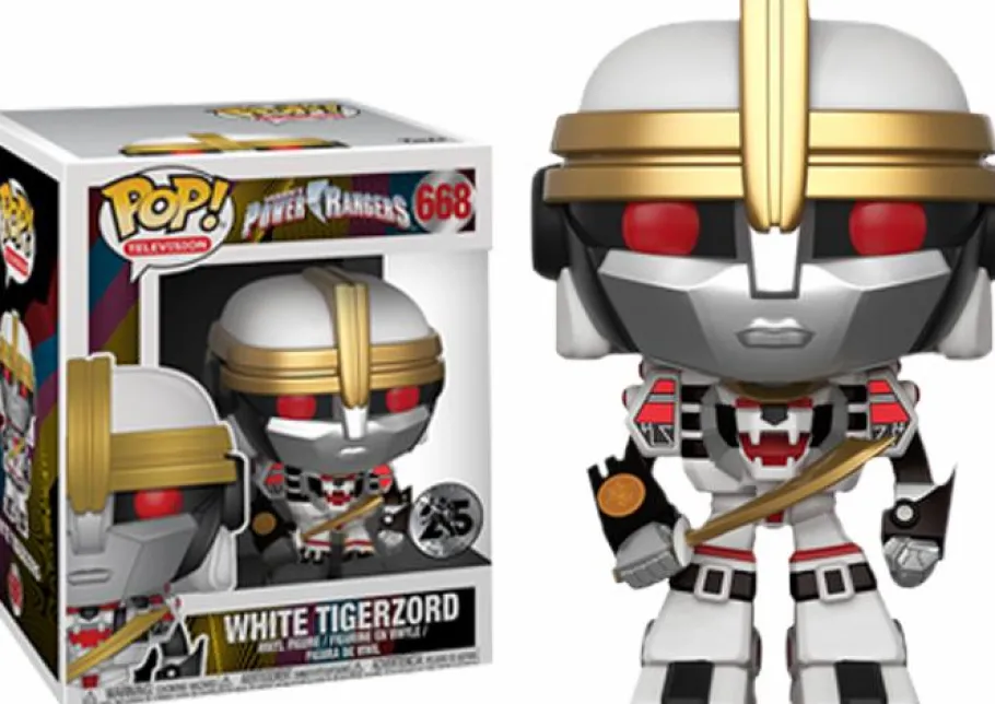 Super-Sized Pop!>Power Rangers - White Tigerzord 6” Super Sized Pop! Vinyl Figure