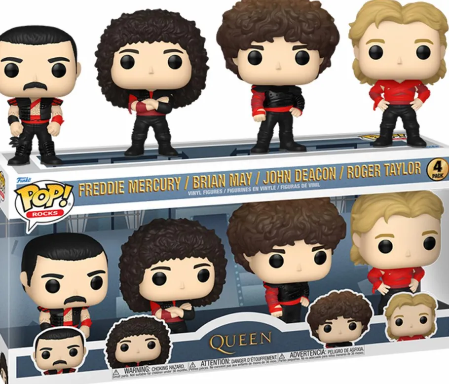 Standard Pop!>Queen - Freddie Mercury, Brian May, John Deacon & Roger Taylor Pop! Vinyl 4-Pack