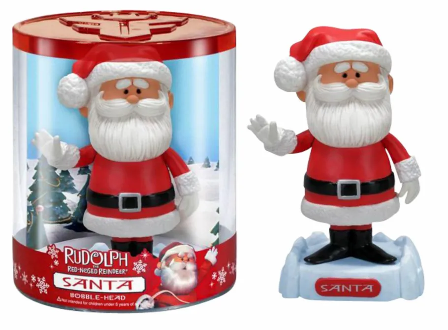 Bobble-Heads>Rudolph the Red Nosed Reindeer - Santa Wacky Wobbler Bobble Head