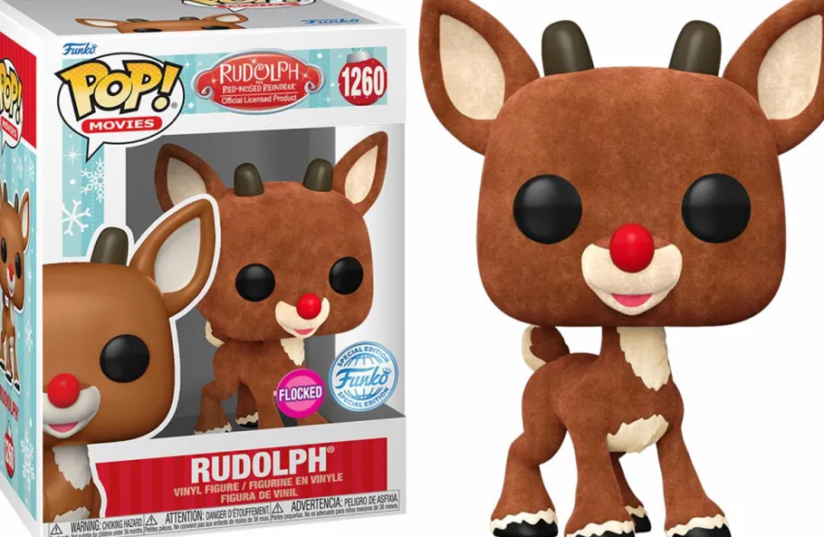 Standard Pop!>Rudolph the Red Nosed Reindeer Rudolph the Red-Nosed Reindeer - Rudolph Flocked Pop! Vinyl Figure