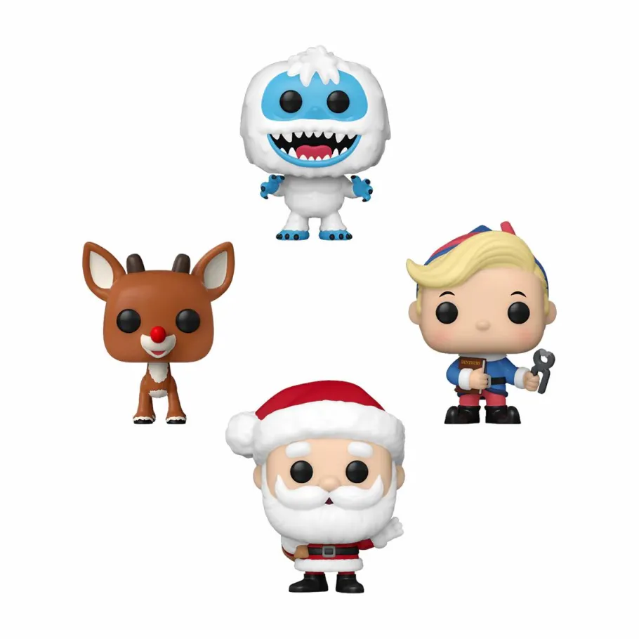 Pop! Bundles>Rudolph the Red Nosed Reindeer Rudolph the Red-Nosed Reindeer - Christmas Tree Holiday Box Pocket Pop! Vinyl 4-Pack