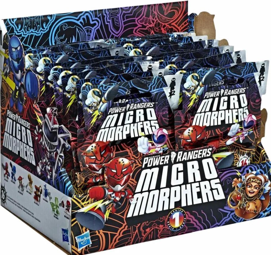 Blind Box>Power Rangers Saban’s - Series 1 Micro Morphers 1” Blind Bag Figure (Display of 24)