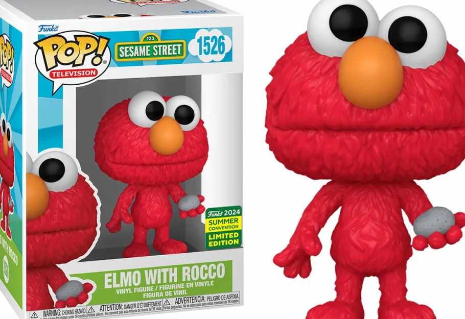 Standard Pop!>Sesame Street - Elmo with Rocco Pop! Vinyl Figure (2024 Summer Convention Exclusive) (Popcultcha Exclusive)