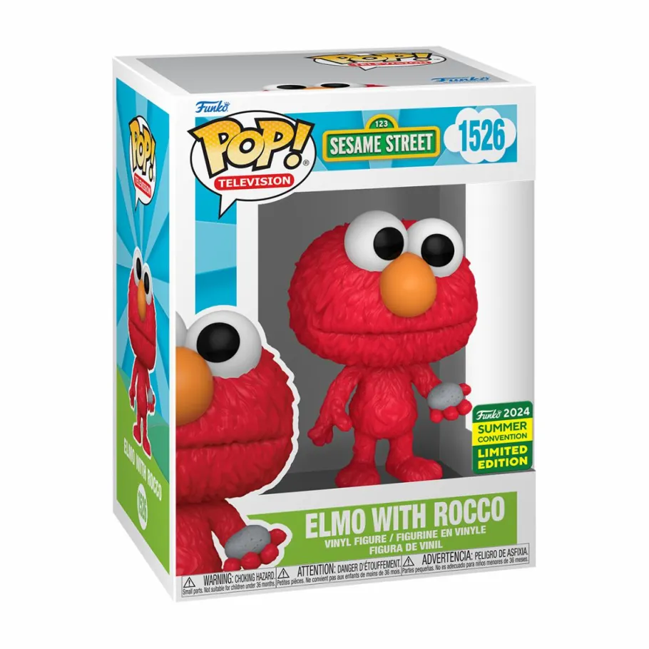 Standard Pop!>Sesame Street - Elmo with Rocco Pop! Vinyl Figure (2024 Summer Convention Exclusive) (Popcultcha Exclusive)