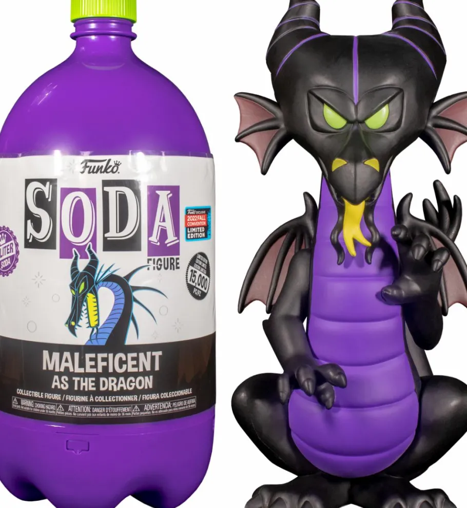 Funko Convention Exclusives>Sleeping Beauty - Maleficent as Dragon SODA Vinyl Figure in 3L Collector Bottle (International Edition) (2022 Fall Convention Exclusive / Popcultcha Exclusive)