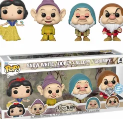 Standard Pop!>Snow White and the Seven Dwarves Snow White and the Seven Dwarfs (1937) - Dopey, Sleepy, Doc & Snow White Diamond Glitter Pop! Vinyl Figure 4-Pack