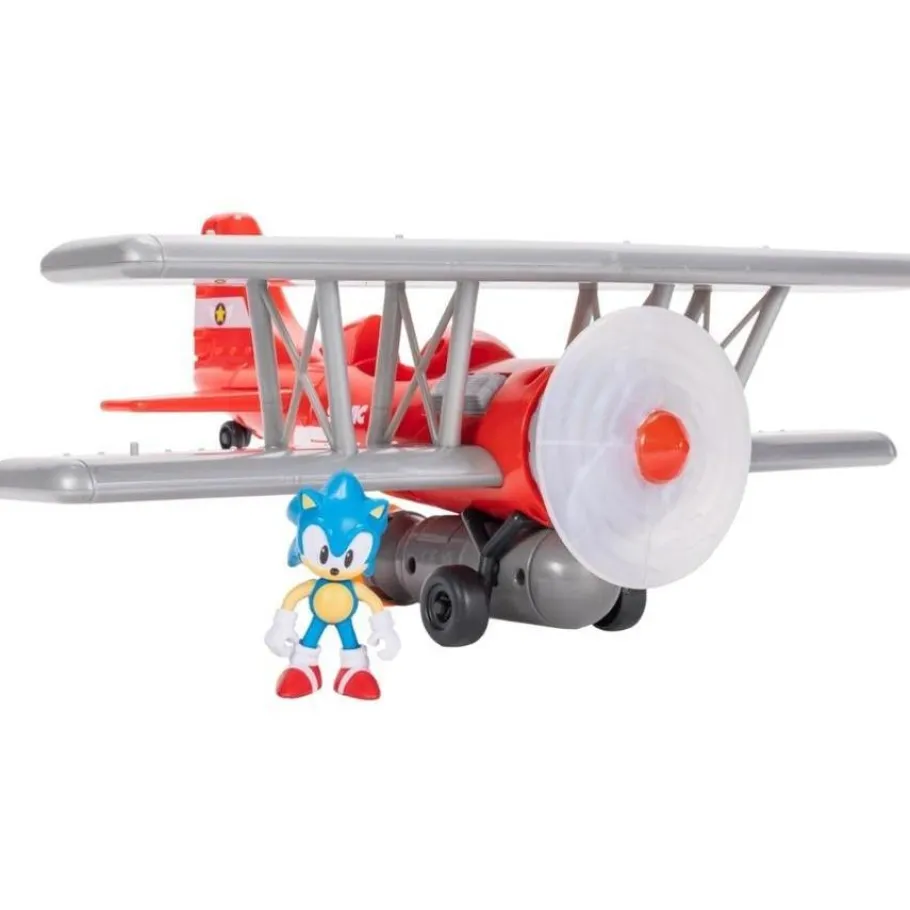 Designer Vinyl>Sonic the Hedgehog - Classic Sonic with Tornado Biplane 2.5" Scale Action Figure Vehicle Playset