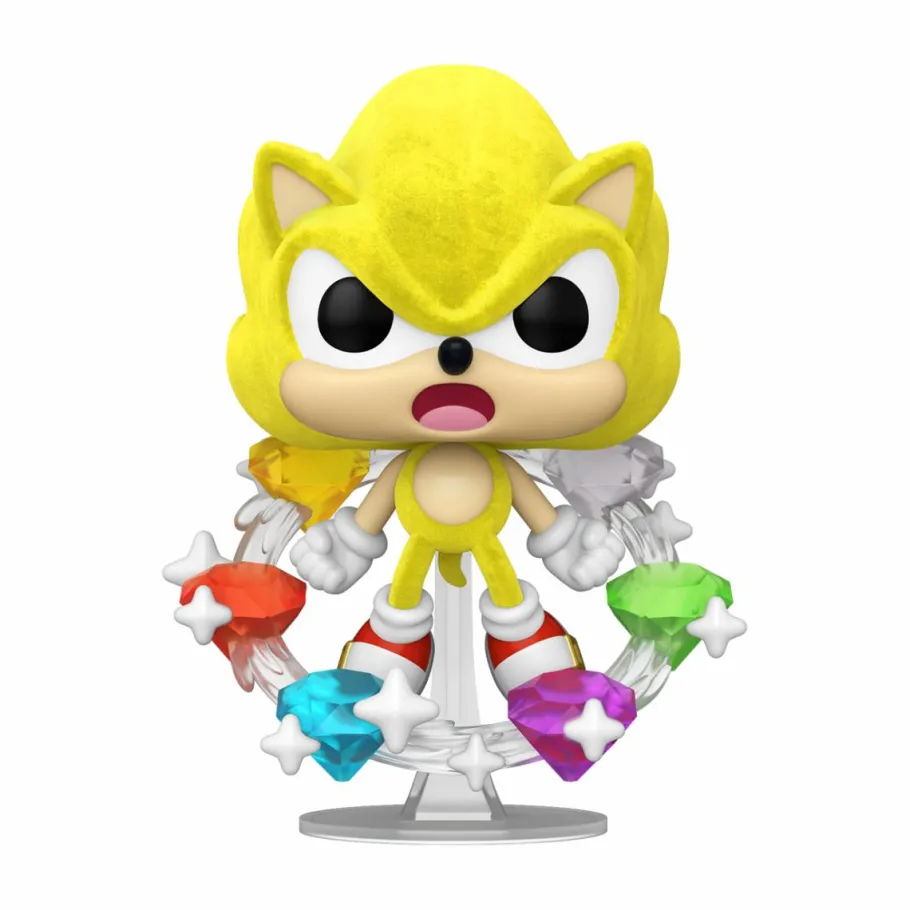 Standard Pop!>Sonic the Hedgehog - Super Sonic with Emeralds Flocked Pop! Vinyl Figure