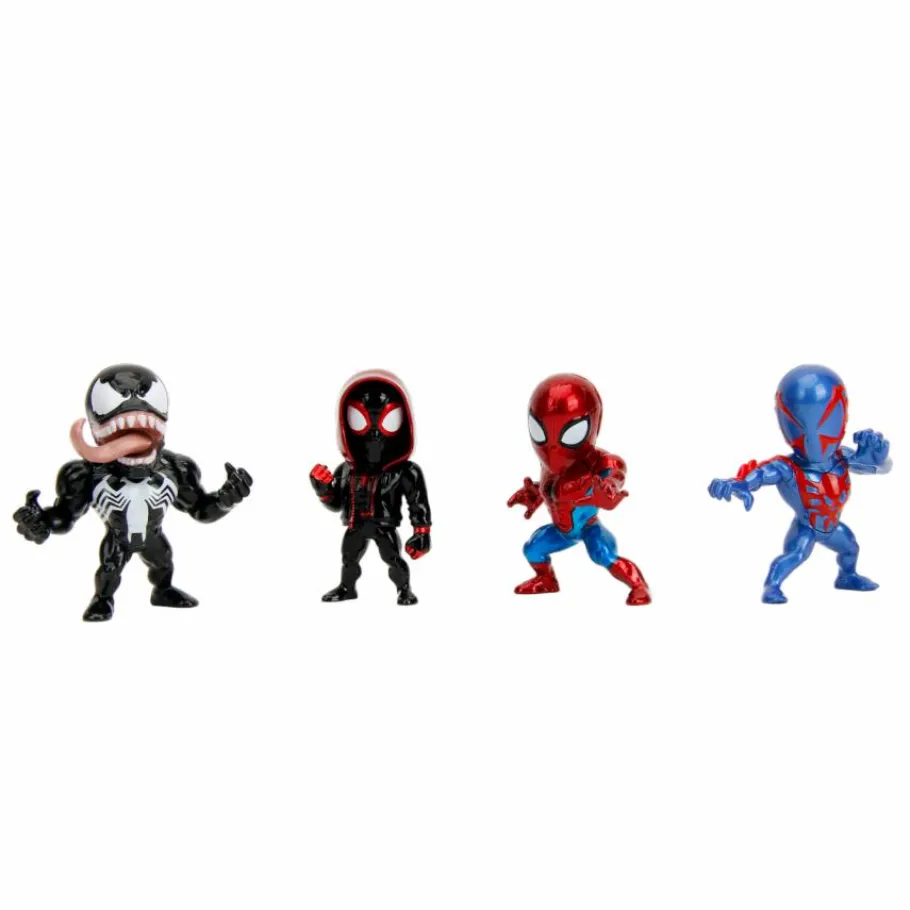Die-Cast Figures>Spider-Man - , Miles Morales, 2099 & Venom Metalfigs 2.5" Die-Cast Figure 4-Pack