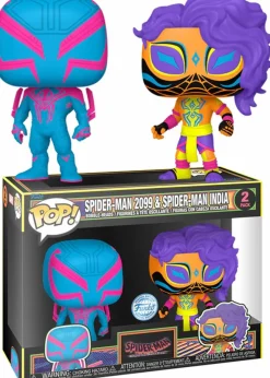 Standard Pop!>Spider-Man : Across the Spider-Verse - 2099 & India Blacklight Pop! Vinyl 2-Pack