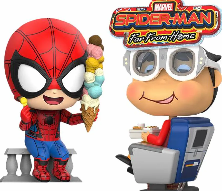 Cosbaby>Spider-Man : Far From Home - & Movbi Cosbaby 3.75” Hot Toys Bobble-Head Figure 2-Pack