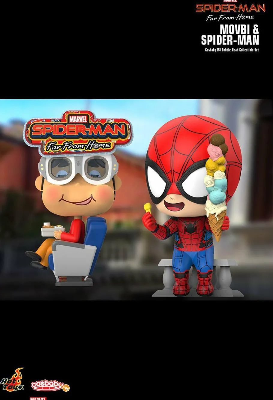 Cosbaby>Spider-Man : Far From Home - & Movbi Cosbaby 3.75” Hot Toys Bobble-Head Figure 2-Pack